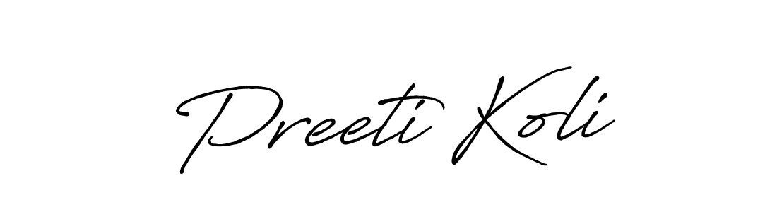 Antro_Vectra_Bolder is a professional signature style that is perfect for those who want to add a touch of class to their signature. It is also a great choice for those who want to make their signature more unique. Get Preeti Koli name to fancy signature for free. Preeti Koli signature style 7 images and pictures png
