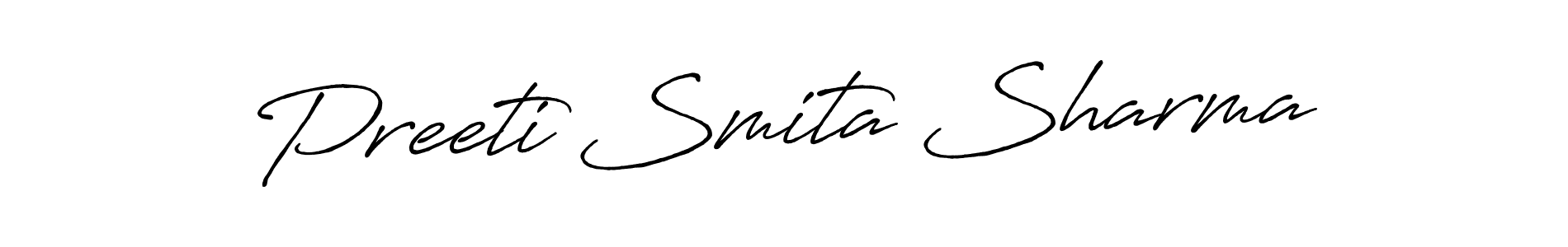 Design your own signature with our free online signature maker. With this signature software, you can create a handwritten (Antro_Vectra_Bolder) signature for name Preeti Smita Sharma. Preeti Smita Sharma signature style 7 images and pictures png