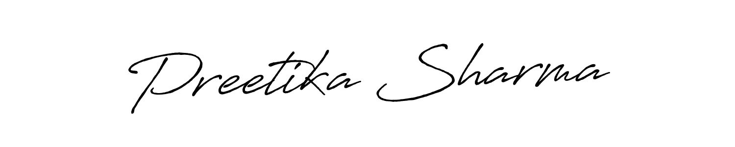 Design your own signature with our free online signature maker. With this signature software, you can create a handwritten (Antro_Vectra_Bolder) signature for name Preetika Sharma. Preetika Sharma signature style 7 images and pictures png