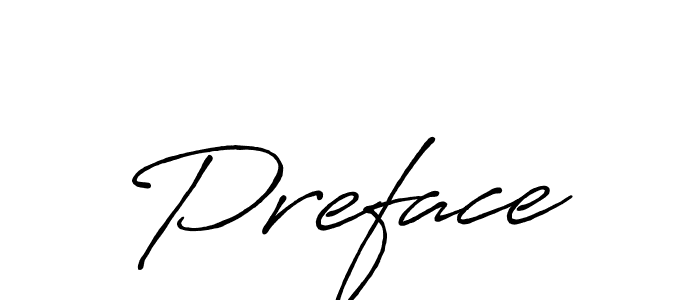 Preface stylish signature style. Best Handwritten Sign (Antro_Vectra_Bolder) for my name. Handwritten Signature Collection Ideas for my name Preface. Preface signature style 7 images and pictures png
