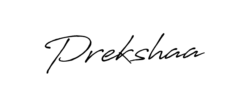 How to make Prekshaa name signature. Use Antro_Vectra_Bolder style for creating short signs online. This is the latest handwritten sign. Prekshaa signature style 7 images and pictures png