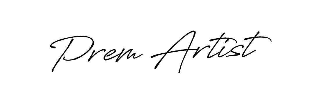 Prem Artist stylish signature style. Best Handwritten Sign (Antro_Vectra_Bolder) for my name. Handwritten Signature Collection Ideas for my name Prem Artist. Prem Artist signature style 7 images and pictures png