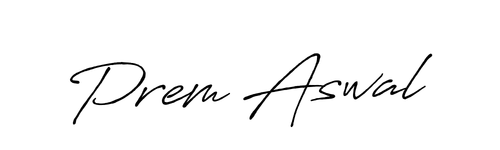 How to make Prem Aswal name signature. Use Antro_Vectra_Bolder style for creating short signs online. This is the latest handwritten sign. Prem Aswal signature style 7 images and pictures png
