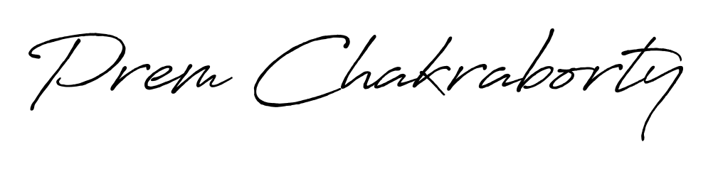 Transform the name Prem Chakraborty into a signature masterpiece using Antro_Vectra_Bolder font. Ideal for photographers, artists, and creators looking for watermarks. Prem Chakraborty signature style 7 images and pictures png