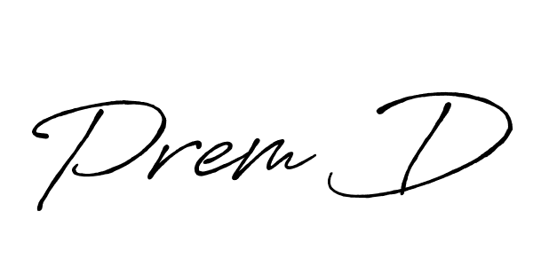 Make a beautiful signature design for name Prem D. With this signature (Antro_Vectra_Bolder) style, you can create a handwritten signature for free. Prem D signature style 7 images and pictures png