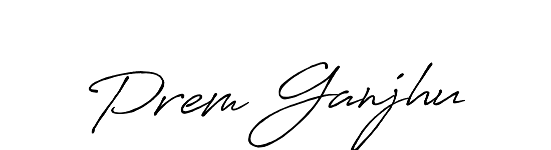 The best way (Antro_Vectra_Bolder) to make a short signature is to pick only two or three words in your name. The name Prem Ganjhu include a total of six letters. For converting this name. Prem Ganjhu signature style 7 images and pictures png