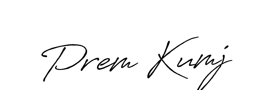 This is the best signature style for the Prem Kumj name. Also you like these signature font (Antro_Vectra_Bolder). Mix name signature. Prem Kumj signature style 7 images and pictures png