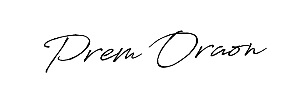 Create a beautiful signature design for name Prem Oraon. With this signature (Antro_Vectra_Bolder) fonts, you can make a handwritten signature for free. Prem Oraon signature style 7 images and pictures png