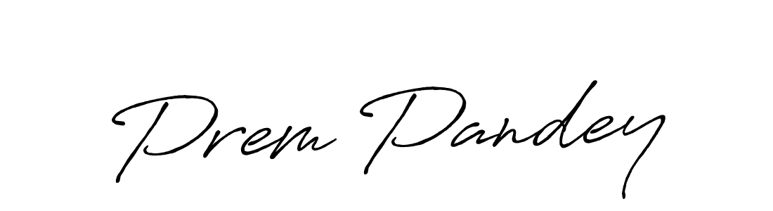 Create a beautiful signature design for name Prem Pandey. With this signature (Antro_Vectra_Bolder) fonts, you can make a handwritten signature for free. Prem Pandey signature style 7 images and pictures png