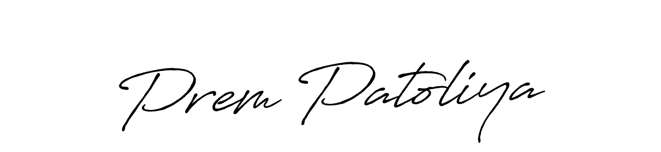 Also You can easily find your signature by using the search form. We will create Prem Patoliya name handwritten signature images for you free of cost using Antro_Vectra_Bolder sign style. Prem Patoliya signature style 7 images and pictures png