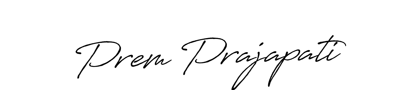 Create a beautiful signature design for name Prem Prajapati. With this signature (Antro_Vectra_Bolder) fonts, you can make a handwritten signature for free. Prem Prajapati signature style 7 images and pictures png