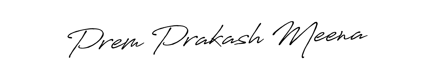 Create a beautiful signature design for name Prem Prakash Meena. With this signature (Antro_Vectra_Bolder) fonts, you can make a handwritten signature for free. Prem Prakash Meena signature style 7 images and pictures png