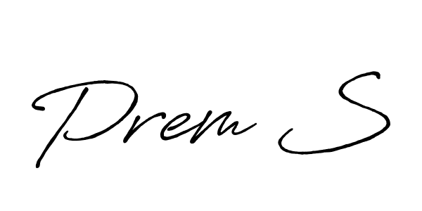 How to make Prem S signature? Antro_Vectra_Bolder is a professional autograph style. Create handwritten signature for Prem S name. Prem S signature style 7 images and pictures png
