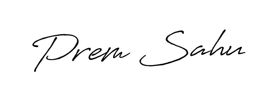 Create a beautiful signature design for name Prem Sahu. With this signature (Antro_Vectra_Bolder) fonts, you can make a handwritten signature for free. Prem Sahu signature style 7 images and pictures png