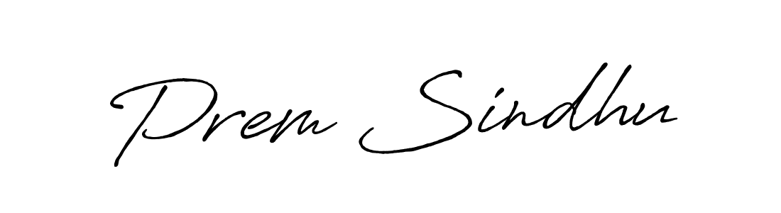 Design your own signature with our free online signature maker. With this signature software, you can create a handwritten (Antro_Vectra_Bolder) signature for name Prem Sindhu. Prem Sindhu signature style 7 images and pictures png