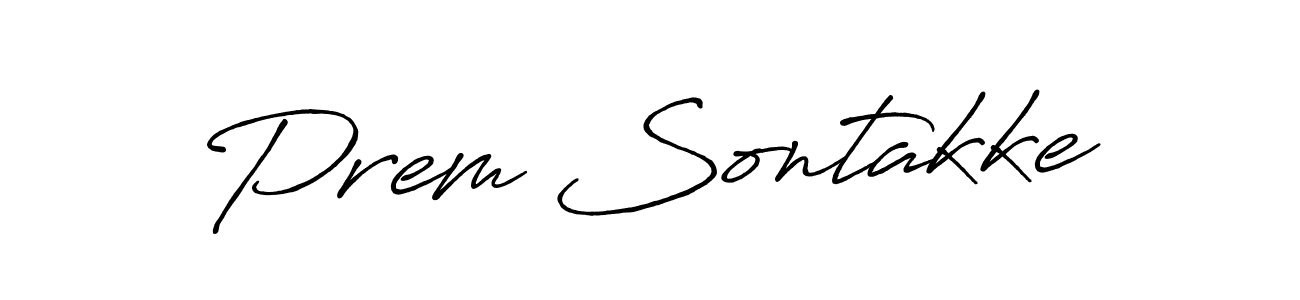 Use a signature maker to create a handwritten signature online. With this signature software, you can design (Antro_Vectra_Bolder) your own signature for name Prem Sontakke. Prem Sontakke signature style 7 images and pictures png