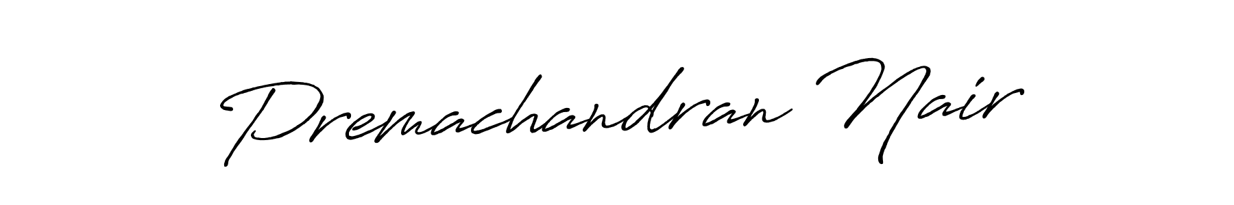 How to make Premachandran Nair signature? Antro_Vectra_Bolder is a professional autograph style. Create handwritten signature for Premachandran Nair name. Premachandran Nair signature style 7 images and pictures png