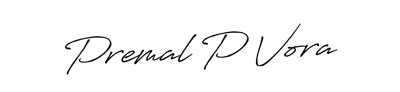 Design your own signature with our free online signature maker. With this signature software, you can create a handwritten (Antro_Vectra_Bolder) signature for name Premal P Vora. Premal P Vora signature style 7 images and pictures png