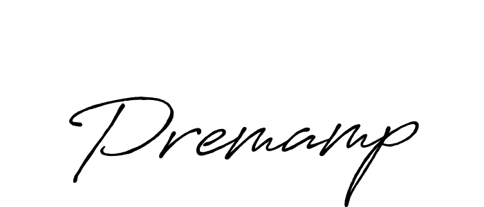 Premamp stylish signature style. Best Handwritten Sign (Antro_Vectra_Bolder) for my name. Handwritten Signature Collection Ideas for my name Premamp. Premamp signature style 7 images and pictures png