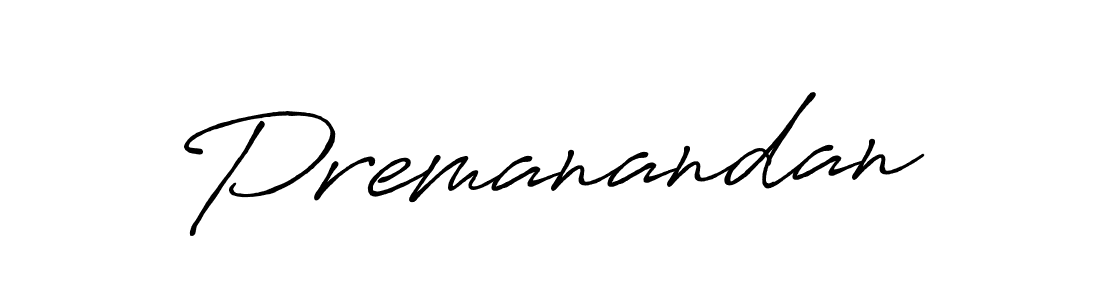 Make a beautiful signature design for name Premanandan. With this signature (Antro_Vectra_Bolder) style, you can create a handwritten signature for free. Premanandan signature style 7 images and pictures png