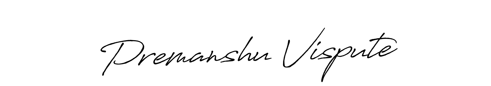 Premanshu Vispute stylish signature style. Best Handwritten Sign (Antro_Vectra_Bolder) for my name. Handwritten Signature Collection Ideas for my name Premanshu Vispute. Premanshu Vispute signature style 7 images and pictures png