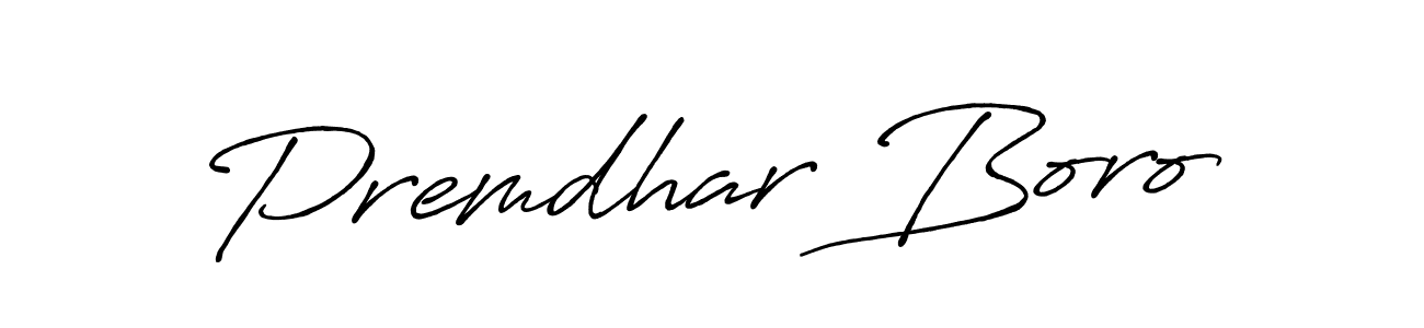 You should practise on your own different ways (Antro_Vectra_Bolder) to write your name (Premdhar Boro) in signature. don't let someone else do it for you. Premdhar Boro signature style 7 images and pictures png