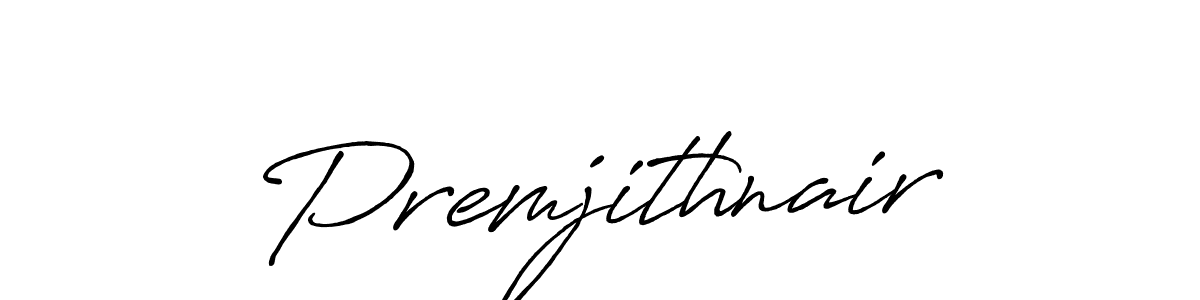 Use a signature maker to create a handwritten signature online. With this signature software, you can design (Antro_Vectra_Bolder) your own signature for name Premjithnair. Premjithnair signature style 7 images and pictures png