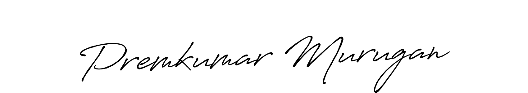 Create a beautiful signature design for name Premkumar Murugan. With this signature (Antro_Vectra_Bolder) fonts, you can make a handwritten signature for free. Premkumar Murugan signature style 7 images and pictures png