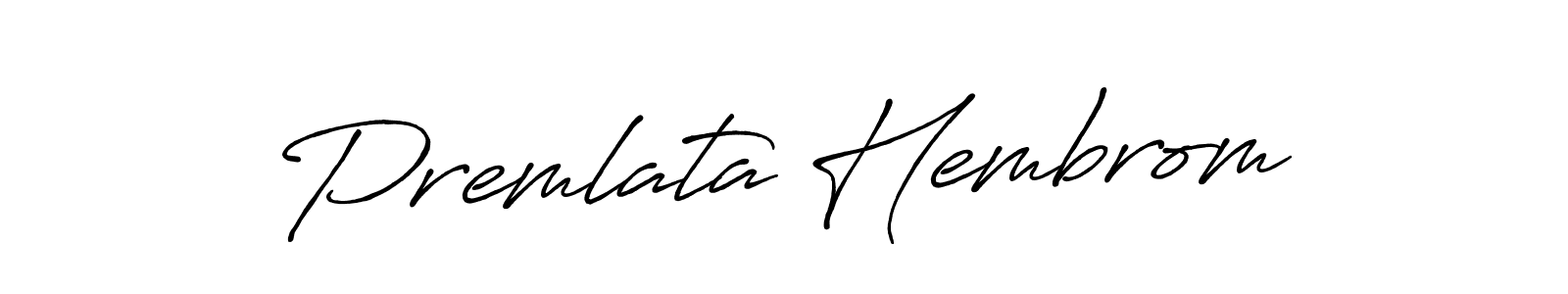 if you are searching for the best signature style for your name Premlata Hembrom. so please give up your signature search. here we have designed multiple signature styles  using Antro_Vectra_Bolder. Premlata Hembrom signature style 7 images and pictures png
