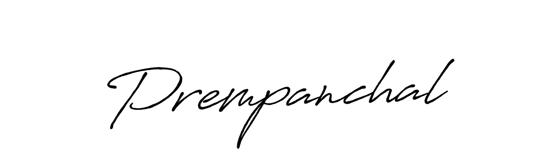 Design your own signature with our free online signature maker. With this signature software, you can create a handwritten (Antro_Vectra_Bolder) signature for name Prempanchal. Prempanchal signature style 7 images and pictures png