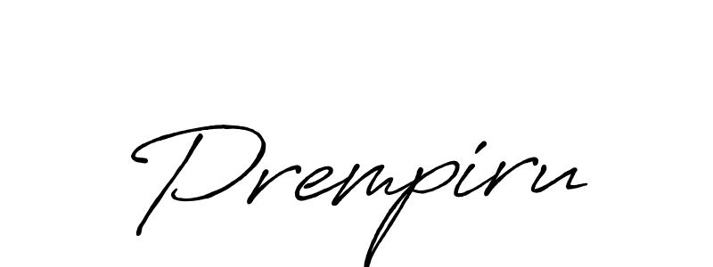 Use a signature maker to create a handwritten signature online. With this signature software, you can design (Antro_Vectra_Bolder) your own signature for name Prempiru. Prempiru signature style 7 images and pictures png