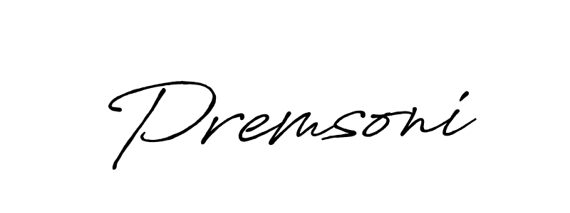 Premsoni stylish signature style. Best Handwritten Sign (Antro_Vectra_Bolder) for my name. Handwritten Signature Collection Ideas for my name Premsoni. Premsoni signature style 7 images and pictures png