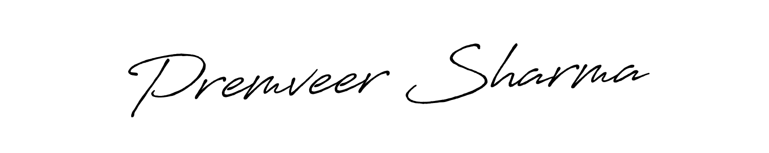 How to make Premveer Sharma name signature. Use Antro_Vectra_Bolder style for creating short signs online. This is the latest handwritten sign. Premveer Sharma signature style 7 images and pictures png