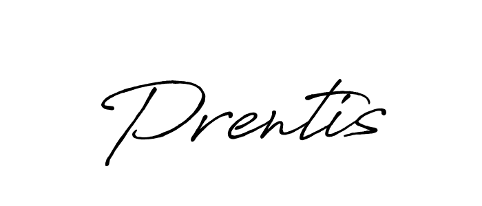 Create a beautiful signature design for name Prentis. With this signature (Antro_Vectra_Bolder) fonts, you can make a handwritten signature for free. Prentis signature style 7 images and pictures png