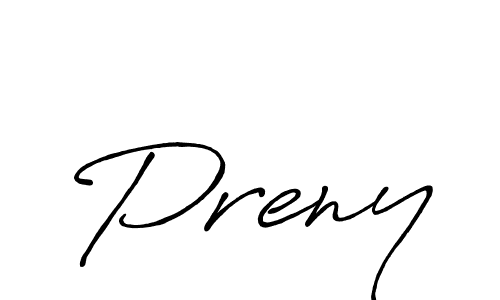 Preny stylish signature style. Best Handwritten Sign (Antro_Vectra_Bolder) for my name. Handwritten Signature Collection Ideas for my name Preny. Preny signature style 7 images and pictures png