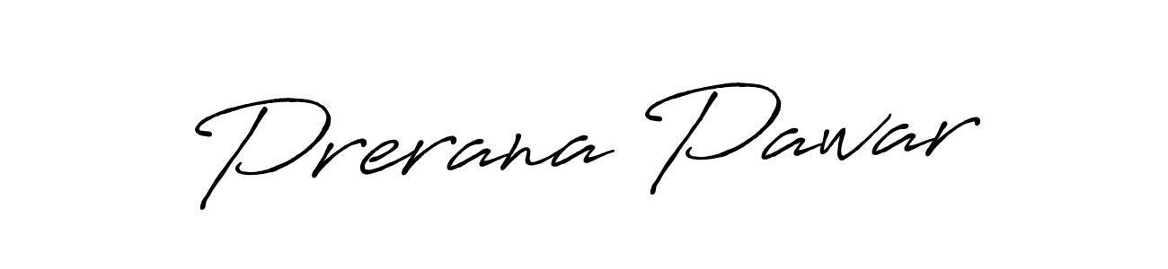 How to make Prerana Pawar name signature. Use Antro_Vectra_Bolder style for creating short signs online. This is the latest handwritten sign. Prerana Pawar signature style 7 images and pictures png