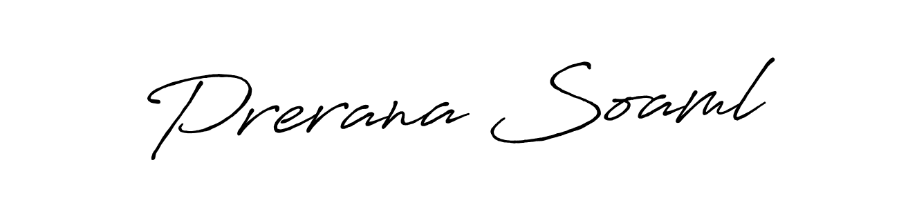 if you are searching for the best signature style for your name Prerana Soaml. so please give up your signature search. here we have designed multiple signature styles  using Antro_Vectra_Bolder. Prerana Soaml signature style 7 images and pictures png