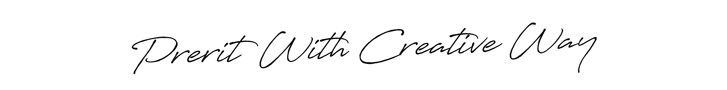Make a beautiful signature design for name Prerit With Creative Way. With this signature (Antro_Vectra_Bolder) style, you can create a handwritten signature for free. Prerit With Creative Way signature style 7 images and pictures png