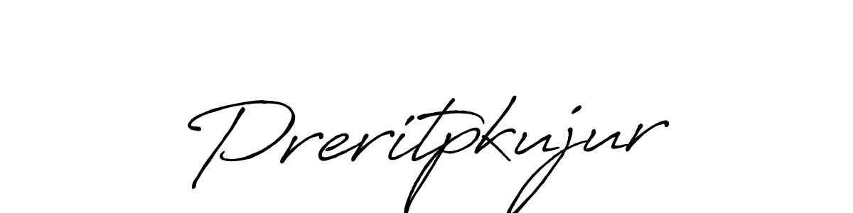 How to make Preritpkujur name signature. Use Antro_Vectra_Bolder style for creating short signs online. This is the latest handwritten sign. Preritpkujur signature style 7 images and pictures png