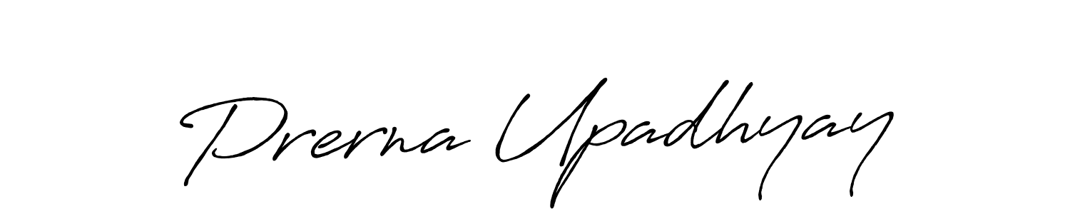 Create a beautiful signature design for name Prerna Upadhyay. With this signature (Antro_Vectra_Bolder) fonts, you can make a handwritten signature for free. Prerna Upadhyay signature style 7 images and pictures png