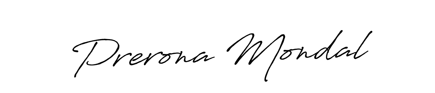Create a beautiful signature design for name Prerona Mondal. With this signature (Antro_Vectra_Bolder) fonts, you can make a handwritten signature for free. Prerona Mondal signature style 7 images and pictures png