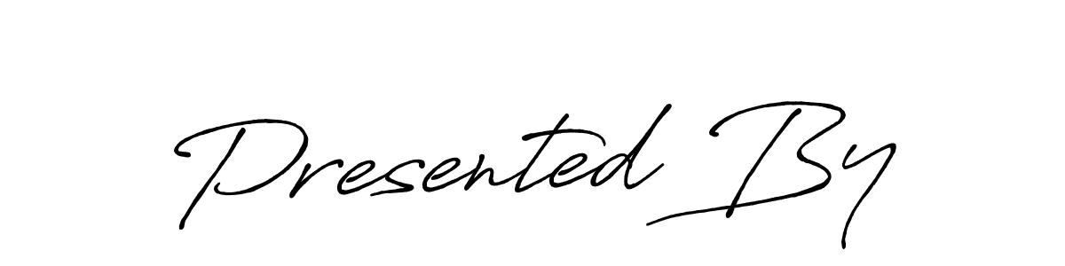 Make a beautiful signature design for name Presented By. With this signature (Antro_Vectra_Bolder) style, you can create a handwritten signature for free. Presented By signature style 7 images and pictures png