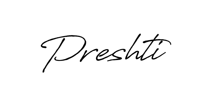 The best way (Antro_Vectra_Bolder) to make a short signature is to pick only two or three words in your name. The name Preshti include a total of six letters. For converting this name. Preshti signature style 7 images and pictures png