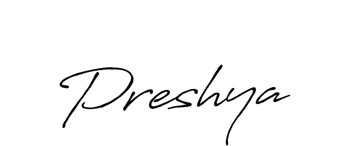 Once you've used our free online signature maker to create your best signature Antro_Vectra_Bolder style, it's time to enjoy all of the benefits that Preshya name signing documents. Preshya signature style 7 images and pictures png