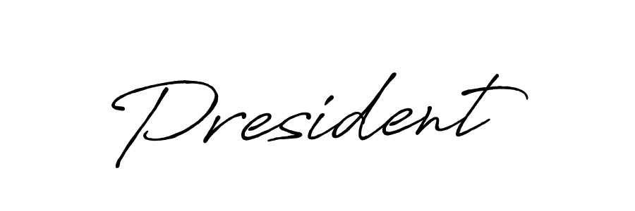 The best way (Antro_Vectra_Bolder) to make a short signature is to pick only two or three words in your name. The name President include a total of six letters. For converting this name. President signature style 7 images and pictures png