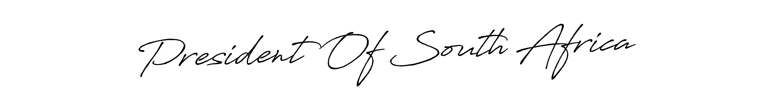 Create a beautiful signature design for name President Of South Africa. With this signature (Antro_Vectra_Bolder) fonts, you can make a handwritten signature for free. President Of South Africa signature style 7 images and pictures png