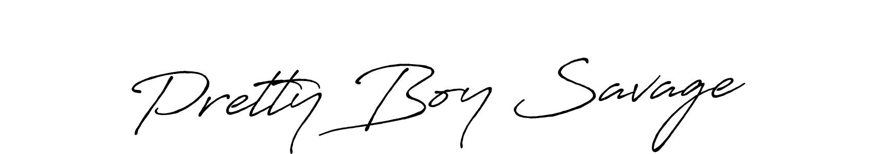 Also we have Pretty Boy Savage name is the best signature style. Create professional handwritten signature collection using Antro_Vectra_Bolder autograph style. Pretty Boy Savage signature style 7 images and pictures png