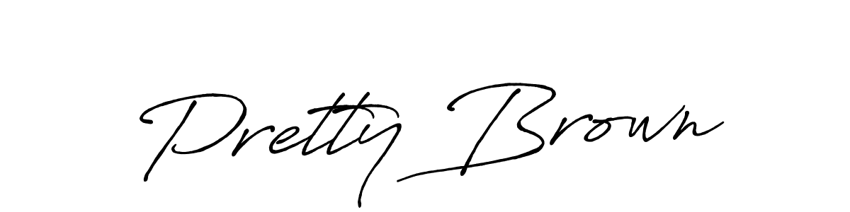 How to make Pretty Brown signature? Antro_Vectra_Bolder is a professional autograph style. Create handwritten signature for Pretty Brown name. Pretty Brown signature style 7 images and pictures png