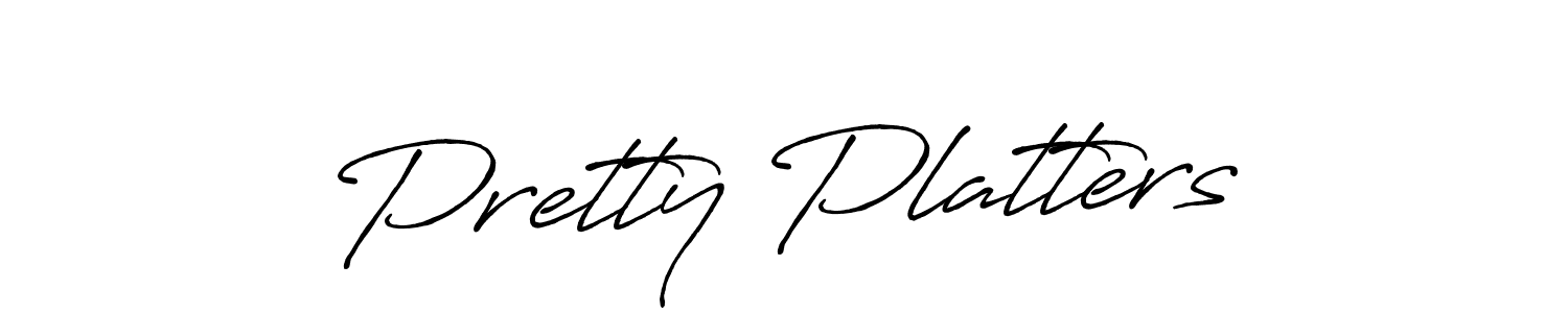 Create a beautiful signature design for name Pretty Platters. With this signature (Antro_Vectra_Bolder) fonts, you can make a handwritten signature for free. Pretty Platters signature style 7 images and pictures png