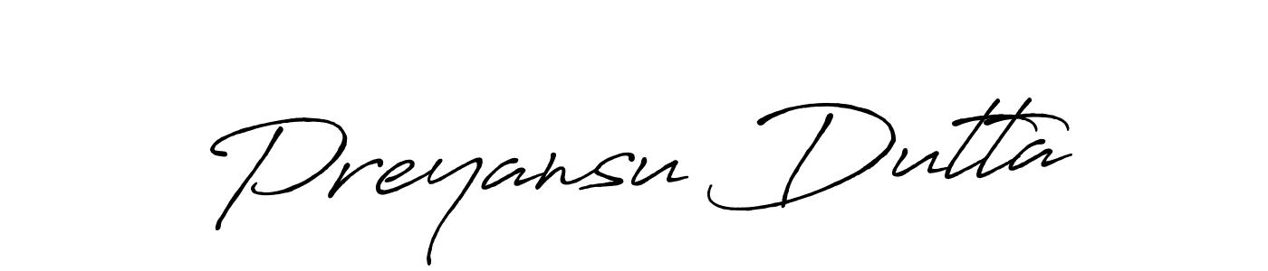Use a signature maker to create a handwritten signature online. With this signature software, you can design (Antro_Vectra_Bolder) your own signature for name Preyansu Dutta. Preyansu Dutta signature style 7 images and pictures png